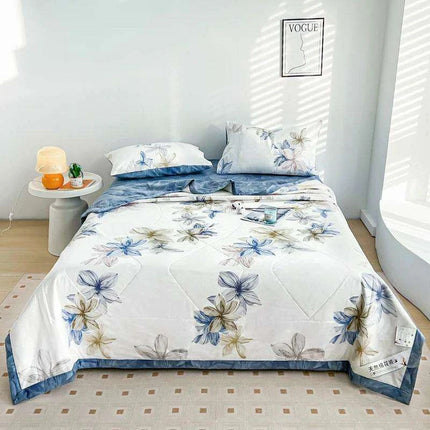 Dinosaur Delight Summer Quilt for Kids - Fun Floral Patterns for Boys' Room Decor