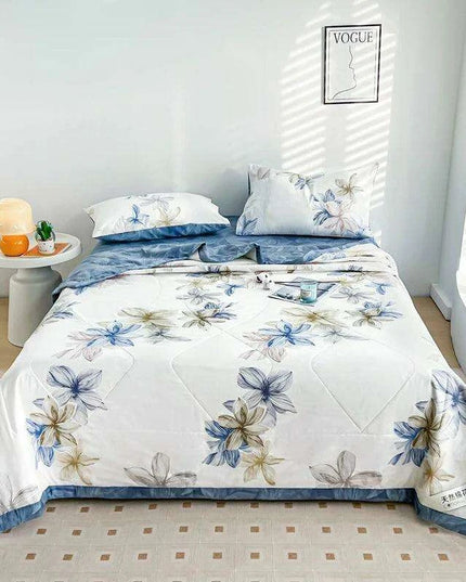 Dinosaur Delight Summer Quilt for Kids - Fun Floral Patterns for Boys' Room Decor