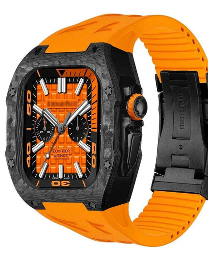 Luxurious Carbon Fiber Upgrade Set for Apple Watch: Elevate Your Style and Protection