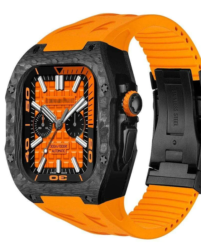 Luxurious Carbon Fiber Upgrade Set for Apple Watch: Elevate Your Style and Protection