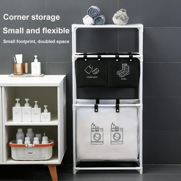 Laundry Organization System with Foldable Multi-layer Grid Design