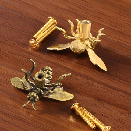 The Pull Store Brass Bee Drawer Handle - Elegant Insect Design