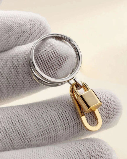 Chic Mini Lock Scarf Ring: Effortless Fashion Accessory