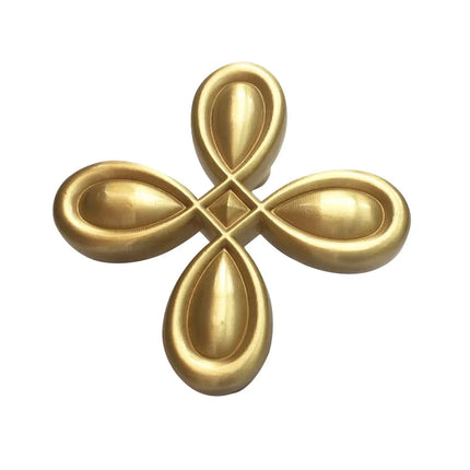 Four Leaf Clover Shape Kitchen Cabinet Knob Drawer Pulls Brass Gold Be