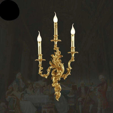 European Rococo Antique Brass Wall Light - Elevate Your Home's Elegance