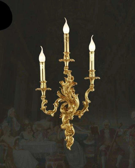 European Rococo Antique Brass Wall Light - Elevate Your Home's Elegance