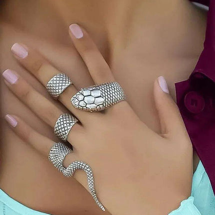 Serpent's Whisper: Enchanting Vintage Gothic Jewelry Set