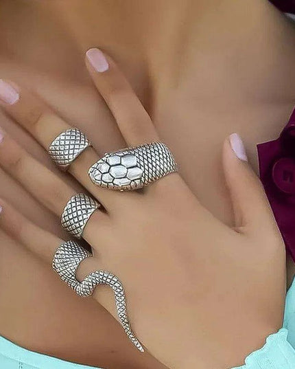 Serpent's Whisper: Enchanting Vintage Gothic Jewelry Set