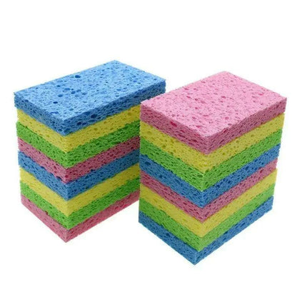 Vibrant Double-Sided Reusable Cleaning Sponges for Kitchen & Home – Choose from 1, 2, or 6 Pack Options