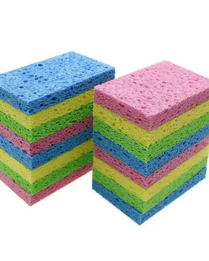 Vibrant Double-Sided Reusable Cleaning Sponges for Kitchen & Home – Choose from 1, 2, or 6 Pack Options