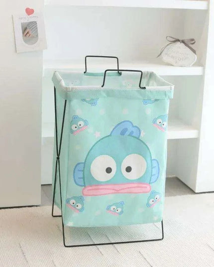 Hello Kitty Stylish Foldable Laundry Hamper: Sturdy Iron Frame & Waterproof Design - Spacious Organizer