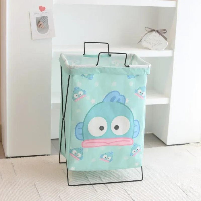 Hello Kitty Stylish Foldable Laundry Hamper: Sturdy Iron Frame & Waterproof Design - Spacious Organizer