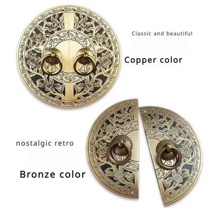 Chinese Antique Copper Cabinet Handle Shoees Wardrobe Door Brass Retro Furniture Knob Engraved Round Handles Door Decoration chinese-antique-copper-cabinet-handle-shoees-wardrobe-door-brass-retro-furniture-knob-engraved-round-handles-door-decoration