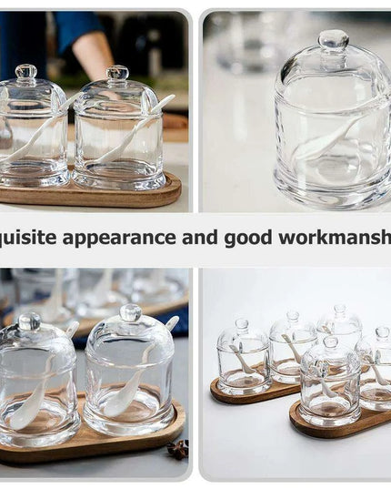 Elegant Glass Spice Jars with Lids for an Upscale Kitchen