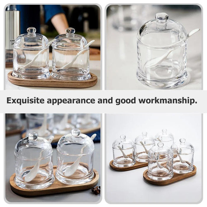 Elegant Glass Spice Jars with Lids for an Upscale Kitchen