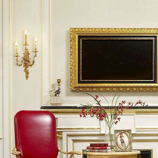 European Rococo Antique Brass Wall Light - Elevate Your Home's Elegance