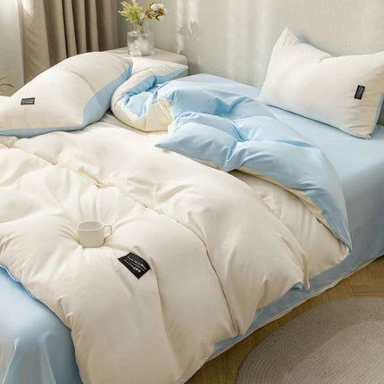 Minimalist Japanese-Inspired Duvet Cover Set with 2 Pillowcases - Luxurious & Cozy Bedding Experience