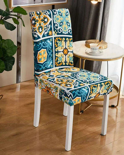 Elegant Bohemian Paisley Mandala Stretch Chair Slipcovers for Dining and Banquets