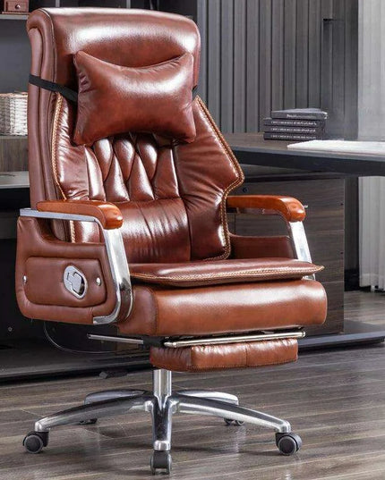 Ergonomic Faux Leather Gaming Recliner with 360-Degree Swivel