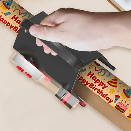 Paper Roll Cutter with Slide Rail & Ergonomic Handle — Gift Wrapping & Crafts