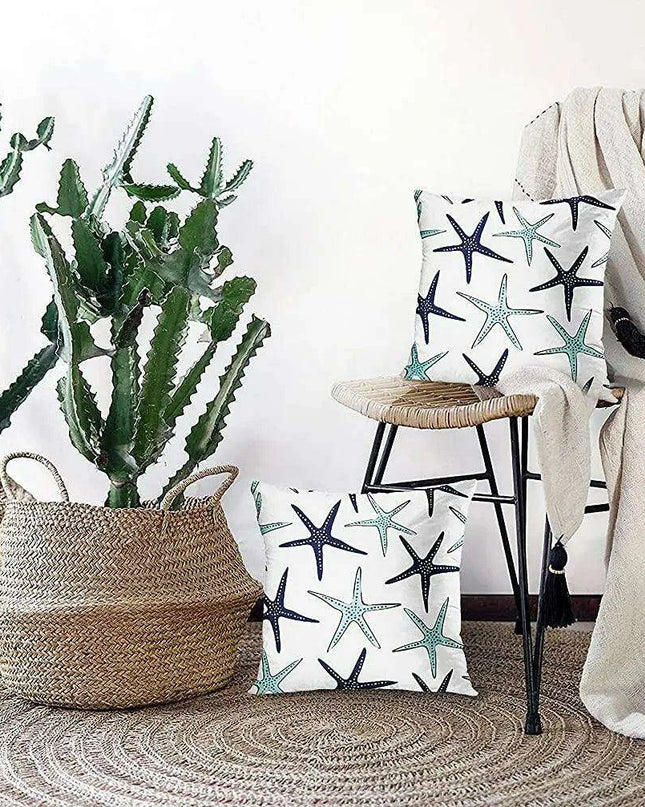 Seaside Bliss Cushion Covers - Set of 2 Stylish 18x18 Inch