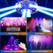 Fieryzeal 150W 6-Arm RGBW Beam Moving Head Light with Strip Effect Sta