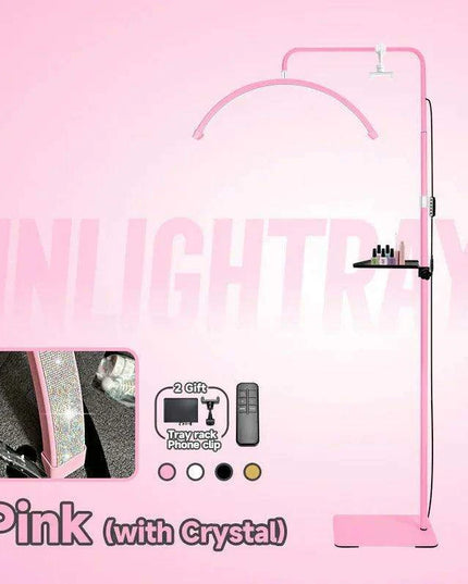 Professional LED Nail Salon Lamp with Remote Control and Built-in Metal Tray for Enhanced Beauty Treatments