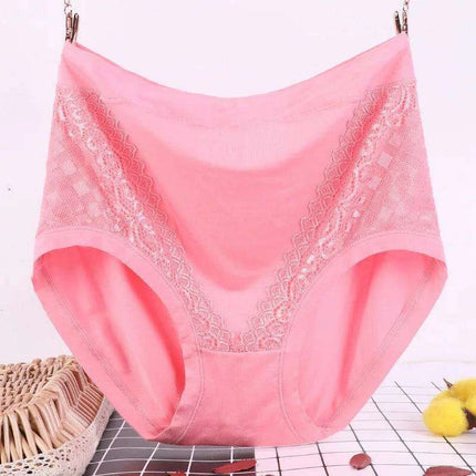 Plus Size High Waist Modal Briefs for Women - Breathable Solid Color Lingerie