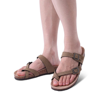 Comwarm Fashion Women's Suede Mules Slippers Men Clogs Cork Insole Sandals With Arch Support Outdoor Beach Slides Home Shoes comwarm-fashion-womens-suede-mules-slippers-men-clogs-cork-insole-sandals-with-arch-support-outdoor-beach-slides-home-shoes