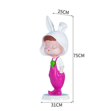 Whimsical Nordic Cartoon Character Statue for Creative Indoor Decor