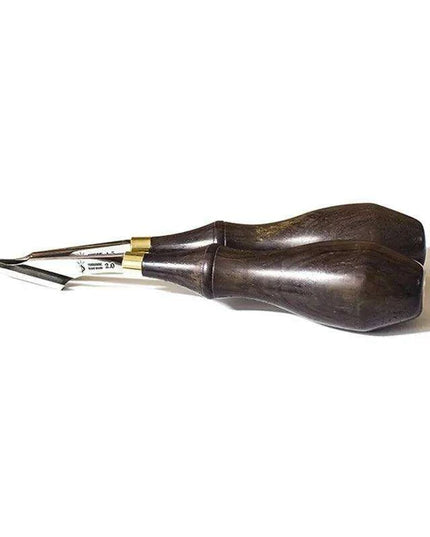 Artisan Leather Groover Tool Set with Premium Walnut Handle