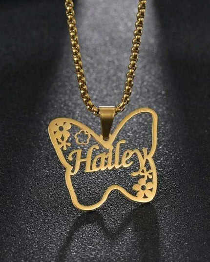 Personalized Unisex Stainless Steel Name Necklace with Chunky Chain