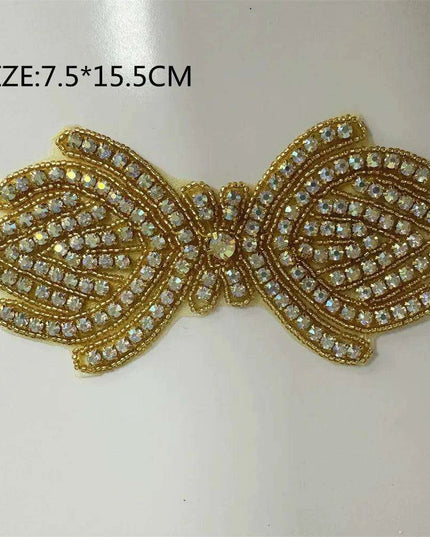 Glimmering Silver Rhinestone Floral Applique: Elegant Fashion Upgrade Accessory