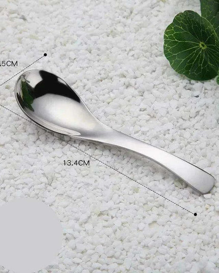 Elegant Multifunctional Japanese Stainless Steel Spoon for Soups, Desserts, and Beverages