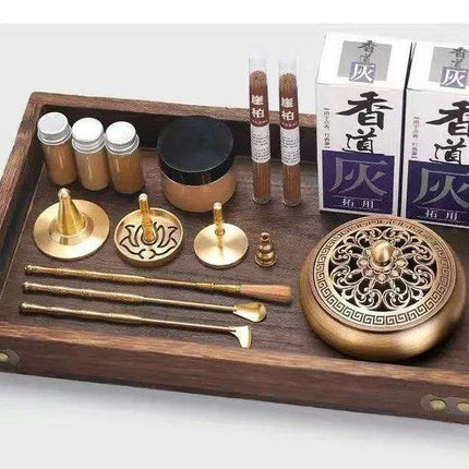 Brass Incense Creation Kit - Versatile Incense Burner Accessories for Yoga, Meditation, and Home Fragrance