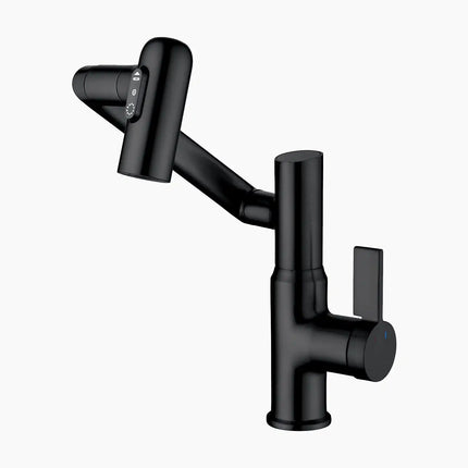 Rotatable Single-Hole Faucet with Temperature Display & Pull-O