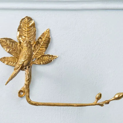 Copper Leaf Wall-Mounted Tissue & Napkin Holder