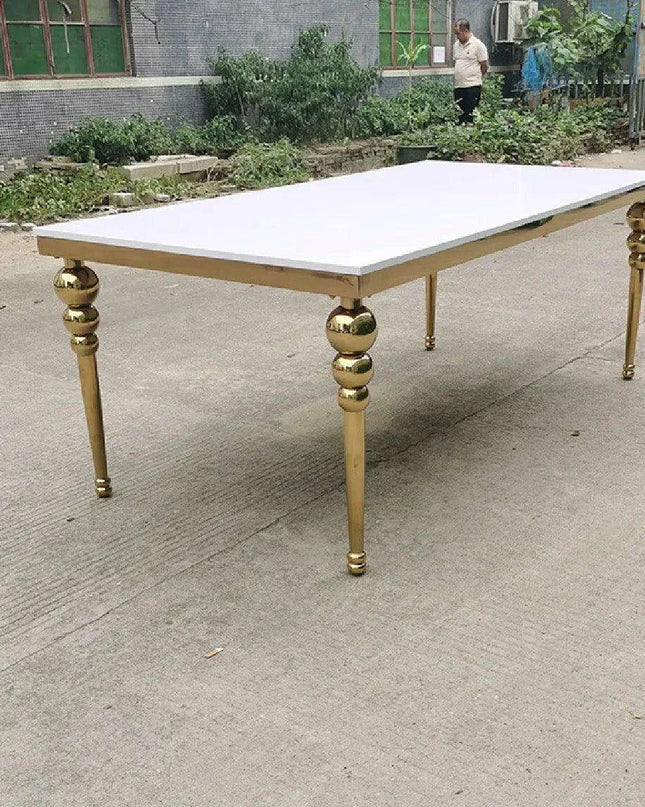 Sophisticated Stainless Steel and MDF Wedding Centerpiece