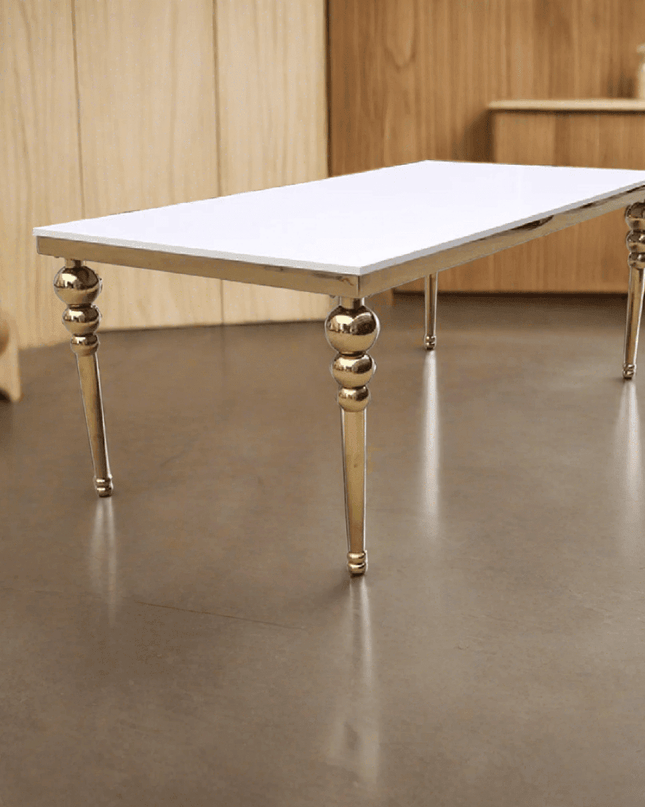 Sophisticated Stainless Steel and MDF Wedding Centerpiece