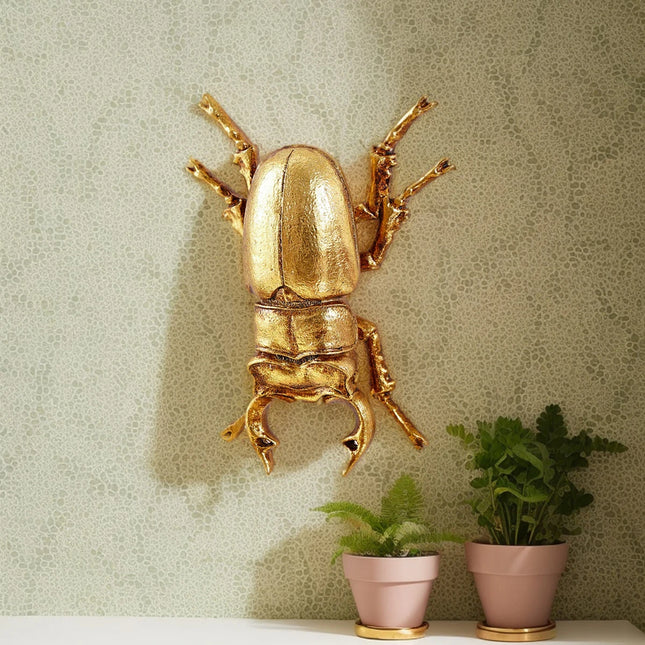 Golden Resin Shovel Wall Hanging — Insect Collector Decor
