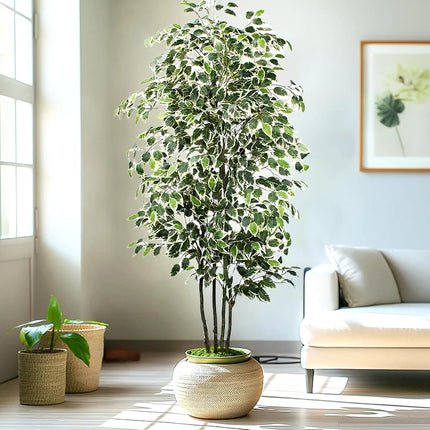 3-6FT Large Artificial Ficus Tree Fake Palm Plants Real Touch Plastic Faux Banyan Tree for Home Garden Shop Party Decor 3-6ft-large-artificial-ficus-tree-fake-palm-plants-real-touch-plastic-faux-banyan-tree-for-home-garden-shop-party-decor