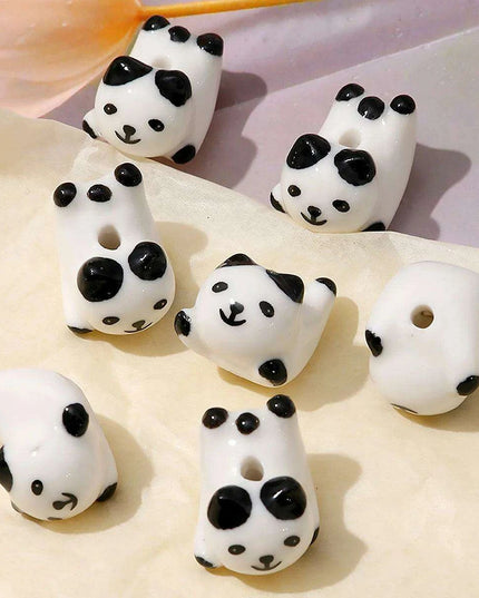 Charming Anime-Inspired Lucky Cat Ceramic Beads for Creative Jewelry Projects - 15x21mm Porcelain Essentials with Vertical Hole