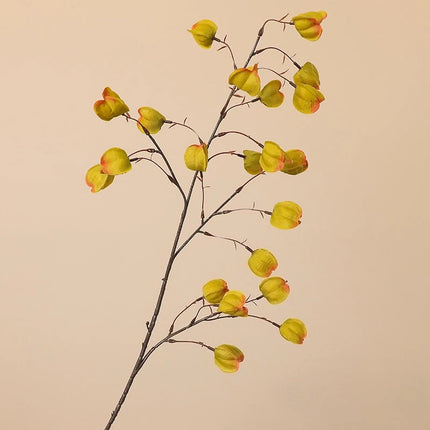 White Roses 3pcs 100cm Silk Fruit Branches - Autumn Restaurant Decor