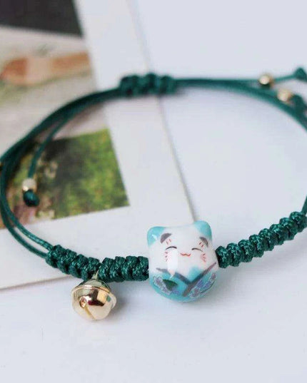 Charming Red Cord Lucky Cat Bracelet - A Thoughtful Gift for Women and Girls