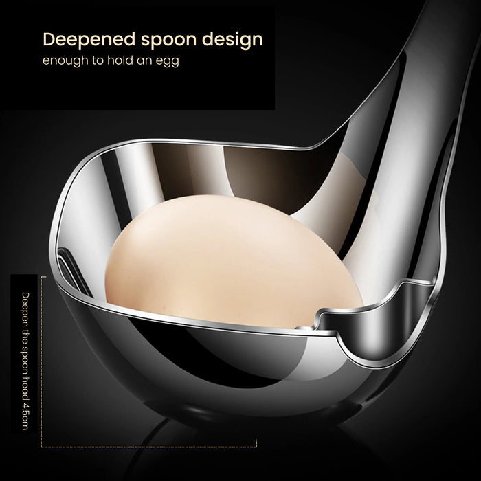 Stainless Steel Soup Fat Separator Ladle with Oil Strainer Spoon - Kitchen Essential for Effortless Cooking