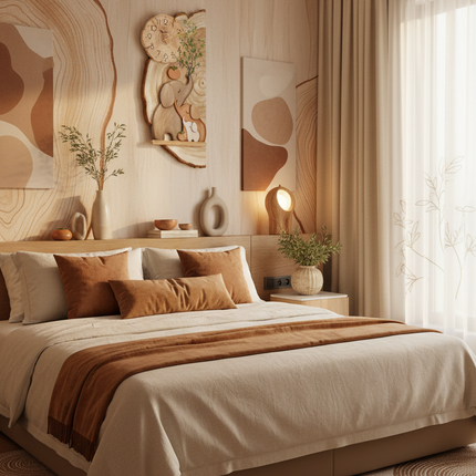 Elephant LED Wall Light with Clock | Cream Log-Style Sconce