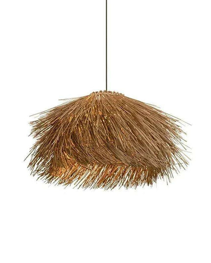 Elegant Rattan and Metal Pendant Lamp Inspired by Japanese Wabi Sabi Aesthetics