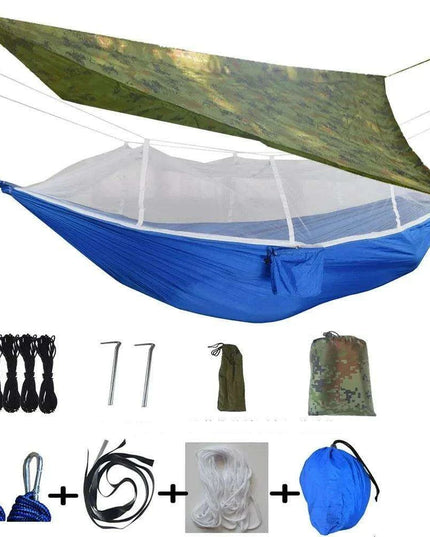 Ultimate Adventure Hammock: Weatherproof with Mosquito Net and Canopy Protection