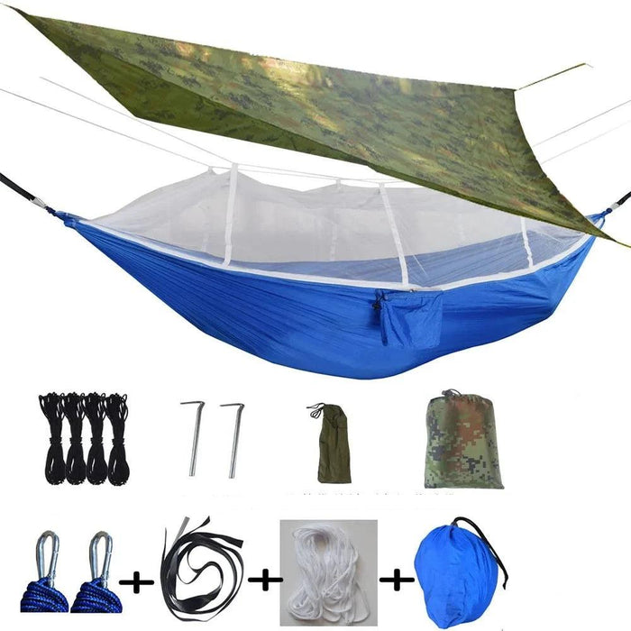 Ultimate Adventure Hammock: Weatherproof with Mosquito Net and Canopy Protection