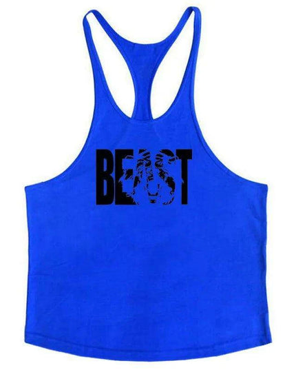 Men's Sleeveless Cotton Tank Top for Bodybuilding and Fitness - Muscle Stringer Vest